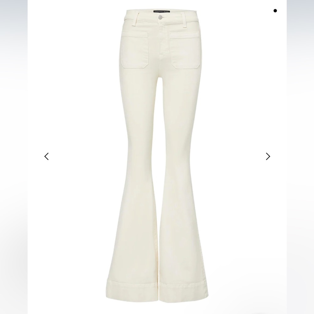 NWT Veronica Beard Sheridan Jeans, ecru, 31